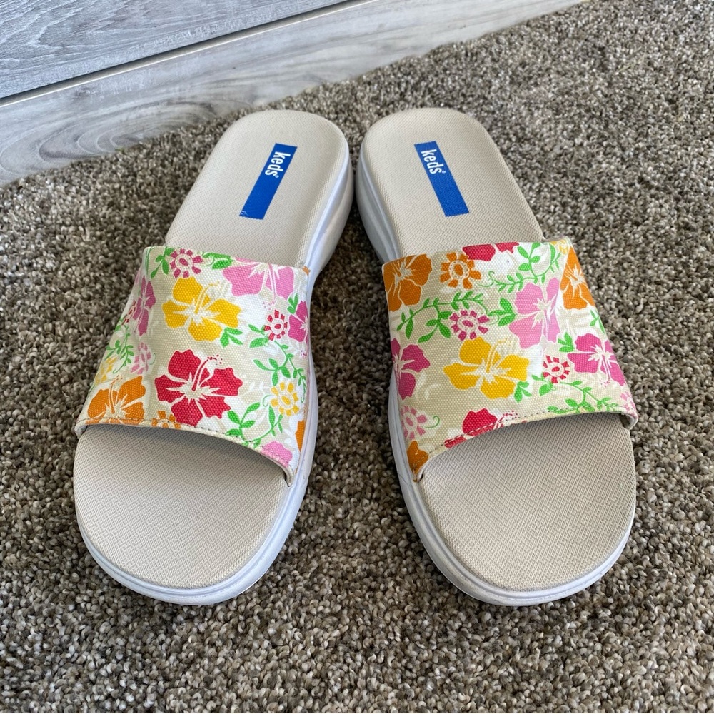 Keds Floral Sandals Vibrant Slip-On Comfort